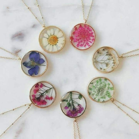 Botanical Round Pendant Necklace